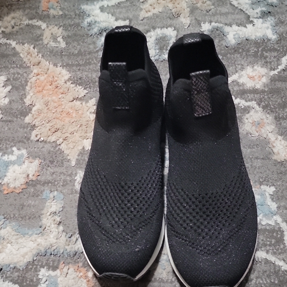 Women's Black Slip-On Sneakers - Picture 6 of 7